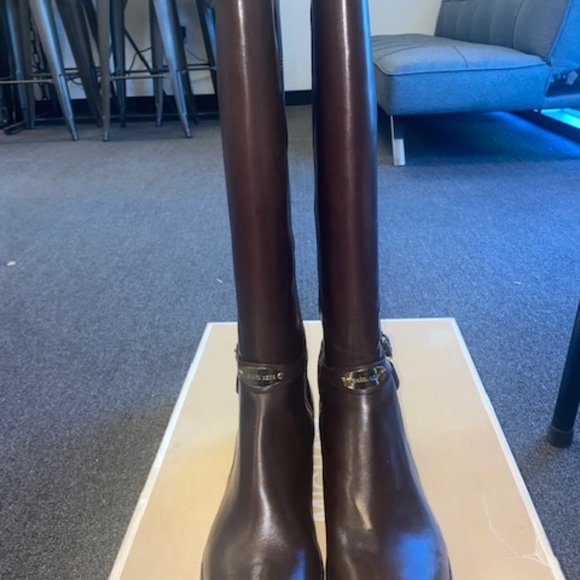 Michael Kors Arley Riding Dark Chocolate Wide Calf Boot US Size 11 - Picture 4 of 9